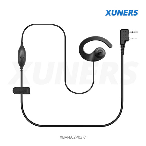 XEM-E01P03K1 Two-way Radio Ear-hanger Earplug Headset
