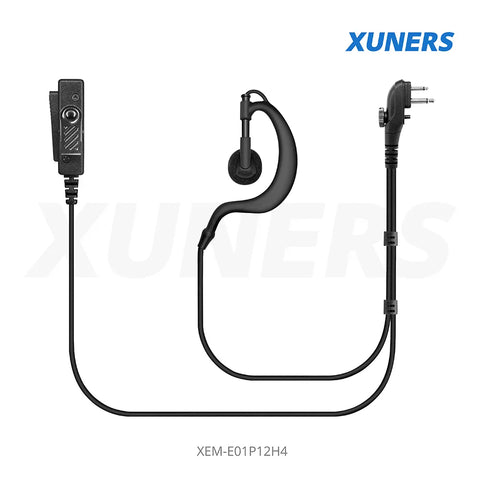 XEM-E01P12H4 For Hytera Two-way Radio Ear-hanger Earplug Headset