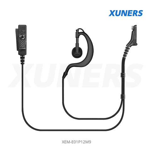 XEM-E01P12M9 For Motorola Two-way Radio Ear-hanger Earplug Headset